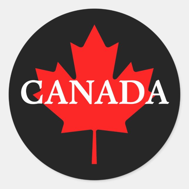 Redonda Pegatina de CANADÁ (Anverso)
