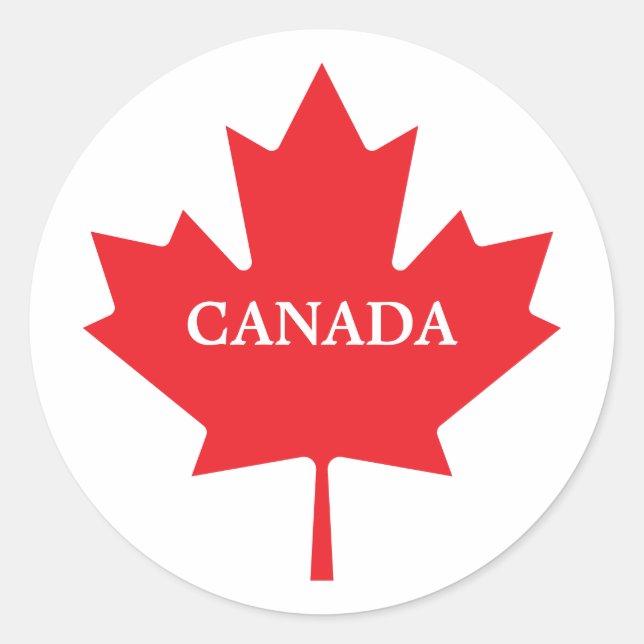 Redonda Pegatina de CANADÁ (Anverso)
