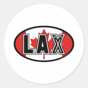 Redonda Pegatina de Canadá de la bandera de LaCrosse
