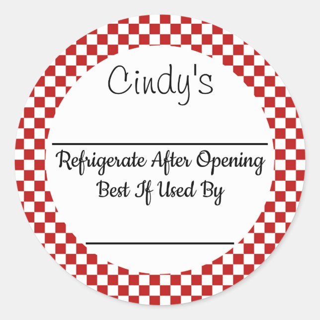 Redonda Pegatina de canning Jar de Personalizado de compro (Anverso)