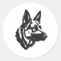 Pegatina de cara de Pastor Dogfather