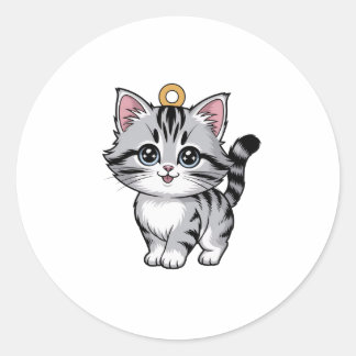 Redonda Pegatina de caracteres de gato
