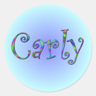 Redonda Pegatina de Carly Rainbow
