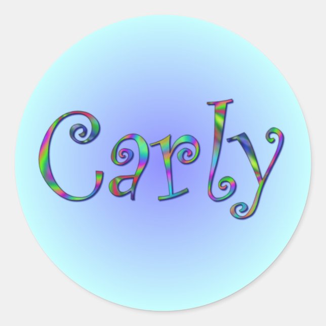 Redonda Pegatina de Carly Rainbow (Anverso)