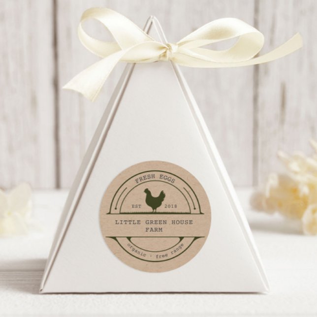 Redonda Pegatina de cartón de huevos de granja familiar de (Subido por el creador)