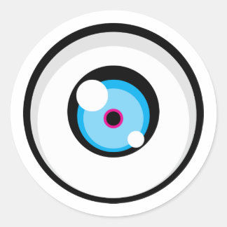 Redonda Pegatina de Cartoony Eye 03