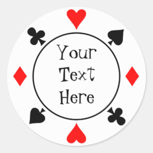 Redonda Pegatina de Casino Chip