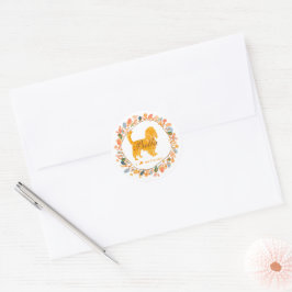 Redonda Pegatina de Cavalier - Regalo personalizado de col