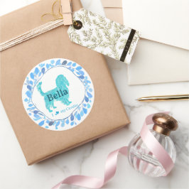 Redonda Pegatina de Cavalier – Regalo personalizado pastel