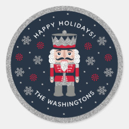 Redonda Pegatina de cazabotas de Purpurina rojo negro pers