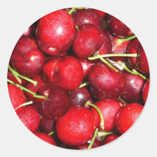 Redonda Pegatina de cerezas