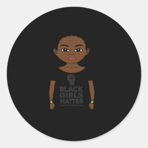 Redonda Pegatina de Chicas negros