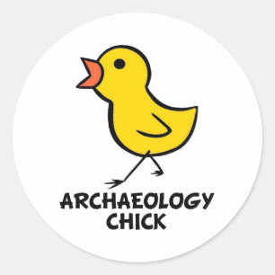 Redonda Pegatina de Chick de Arqueología