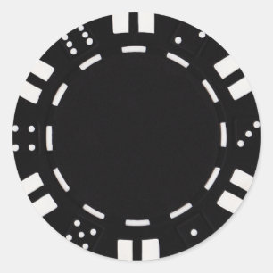 Redonda pegatina de chip de póker