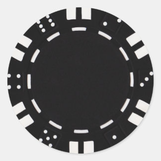 Redonda pegatina de chip de póker