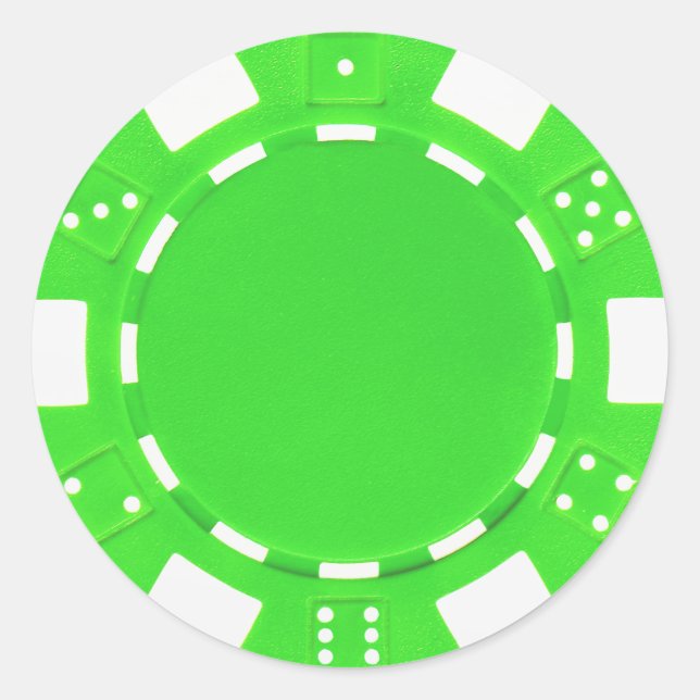 Redonda pegatina de chip de póker (Anverso)