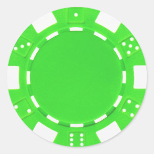 Redonda pegatina de chip de póker