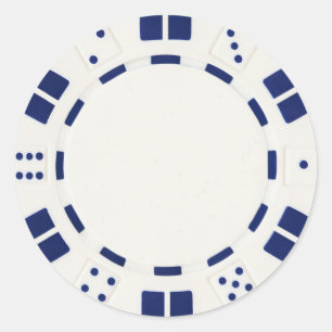 Redonda pegatina de chip de póker