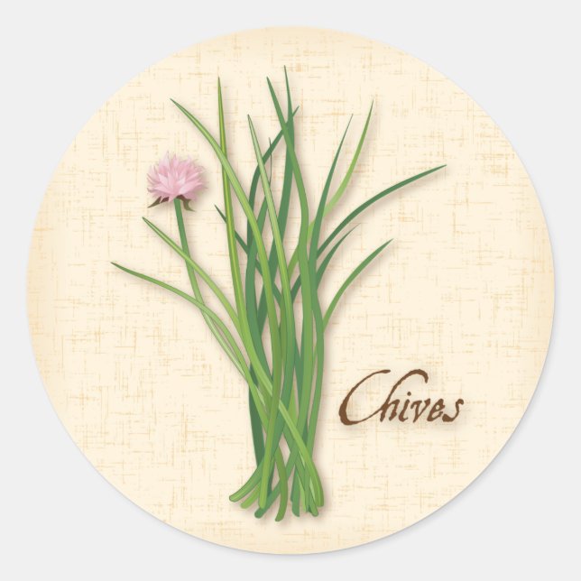 Redonda Pegatina de Chives (Anverso)