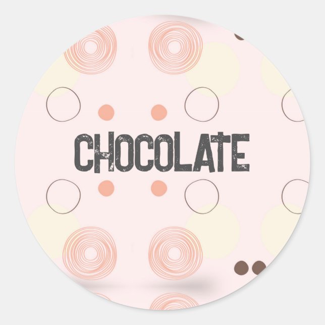 Redonda Pegatina de chocolate (Anverso)