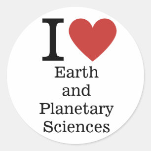 Redonda ❤️ PEGATINA de Ciencias Planetarias y de la Tierra