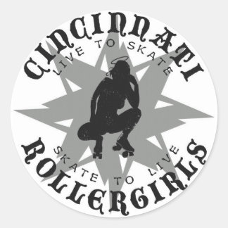 Redonda Pegatina de Cincinnati Rollergirls