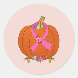 Redonda Pegatina de Cinta de Cáncer de Mama