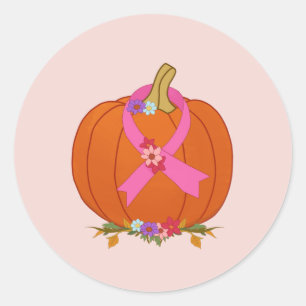 Redonda Pegatina de Cinta de Cáncer de Mama