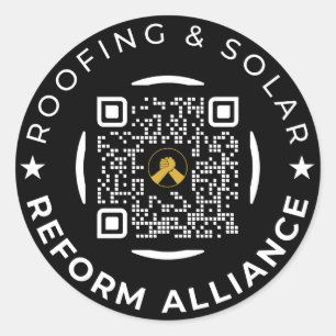 Redonda Pegatina de círculo de herramientas de código QR p