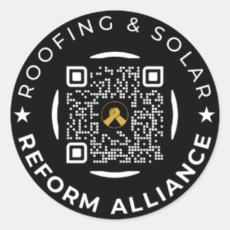 Redonda Pegatina de círculo de herramientas de código QR p