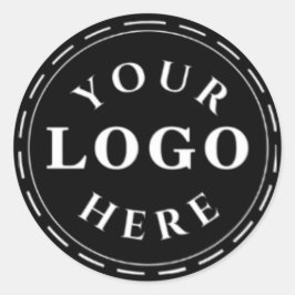 Redonda Pegatina de círculo de logotipo personalizado para