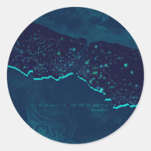 Pegatina de Círculo de Vista Nocturna Espacial de 