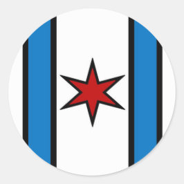 Redonda Pegatina de círculo del Escudo Blanco Moderno