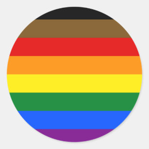 Redonda PEGATINA de Círculo del Orgullo LGBTQ+
