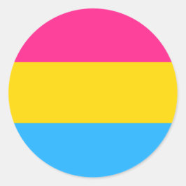 Redonda Pegatina de Círculo del Orgullo Pansexual