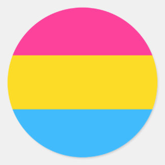 Redonda Pegatina de Círculo del Orgullo Pansexual