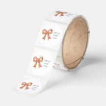 Pegatina de cita con lazo floral