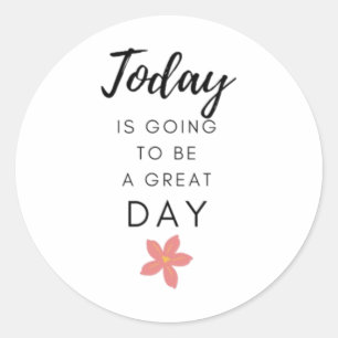 Redonda Pegatina de citas positivas motivacionales