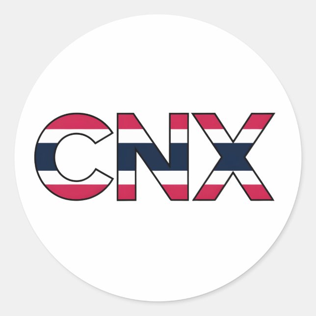 Redonda PEGATINA de CNX Tailandia (Anverso)