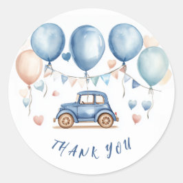 Redonda Pegatina de coches de época