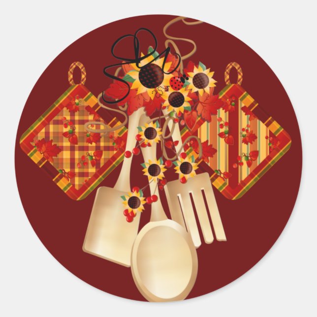 Redonda Pegatina de cocina - SRF (Anverso)