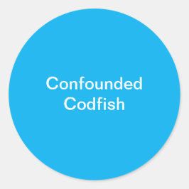 Redonda Pegatina de Codfish infundado