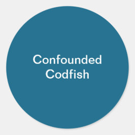 Redonda Pegatina de Codfish infundado