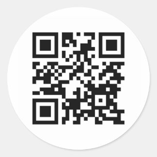 Redonda Pegatina de código QR del sitio web de una sola pr