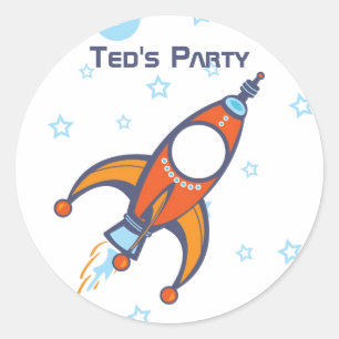 Redonda Pegatina de cohetes
