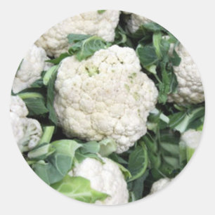 Redonda pegatina de coliflor