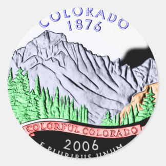 Redonda Pegatina de Colorado