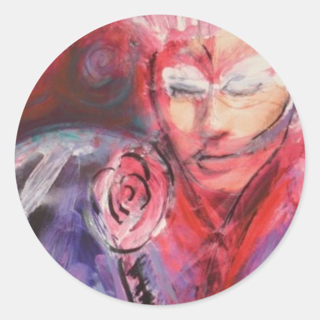 Redonda Pegatina de colores (Anverso)