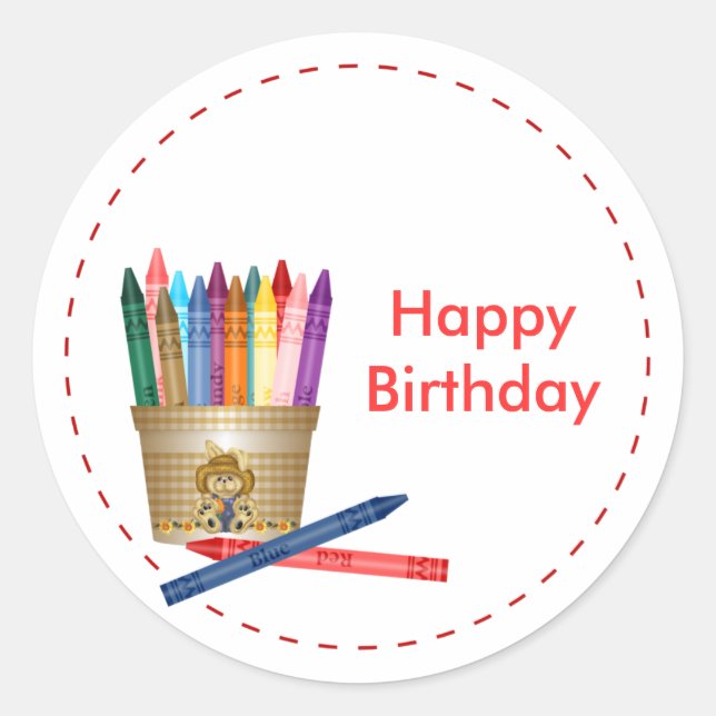 Redonda Pegatina de colores (Anverso)