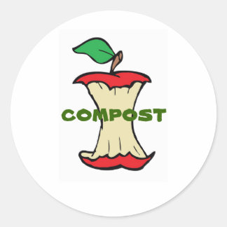 Redonda Pegatina de compost